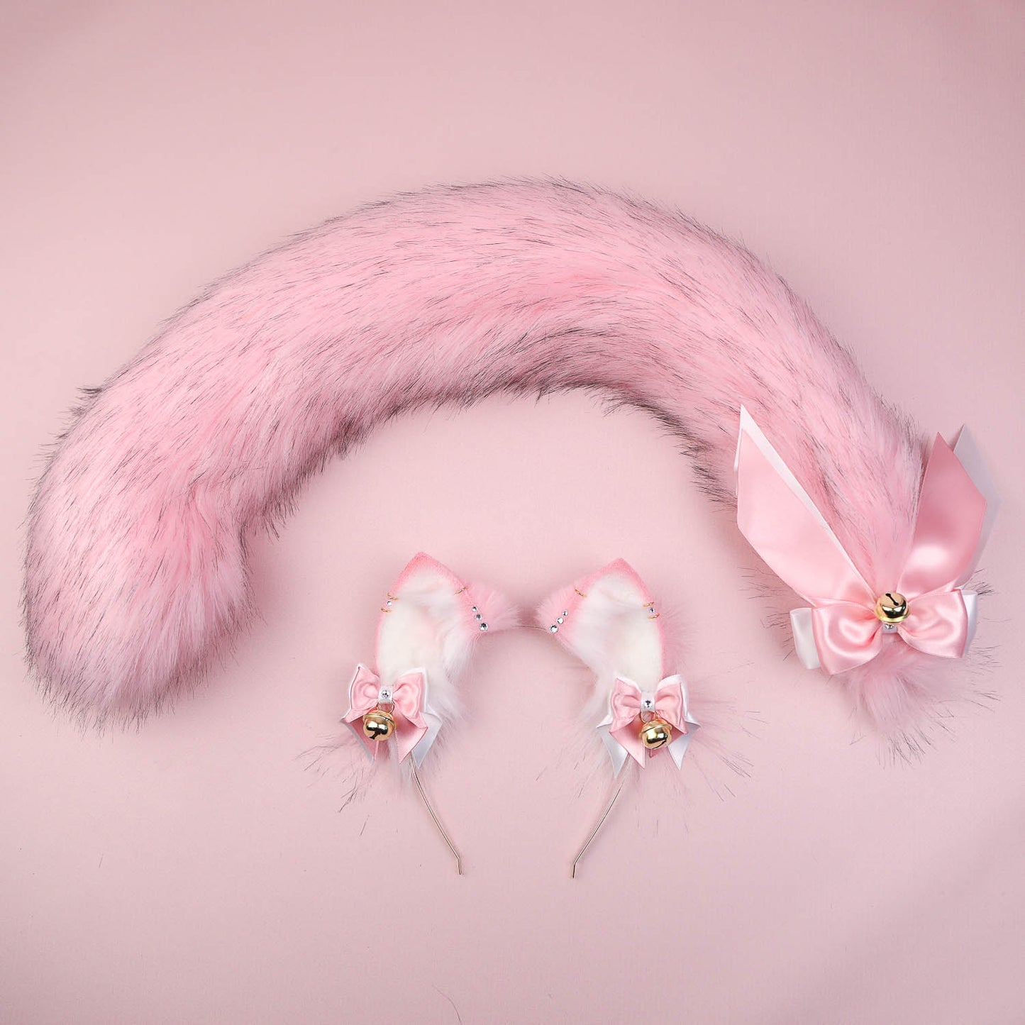 Pink Cat Ears and Tail Set