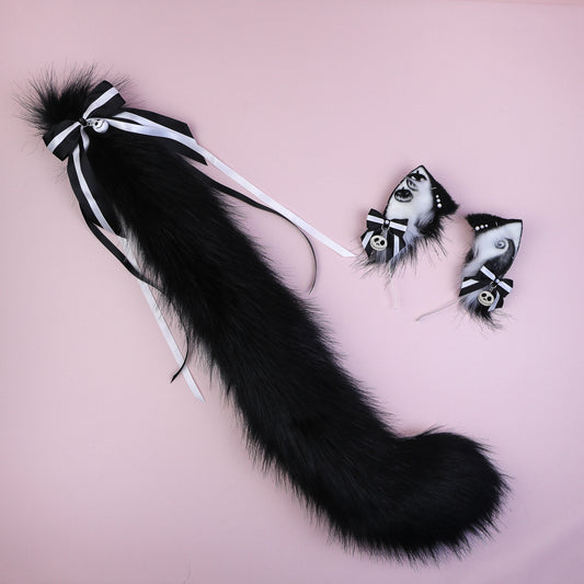 Jack Skellington Kitten Ears and Tail Set
