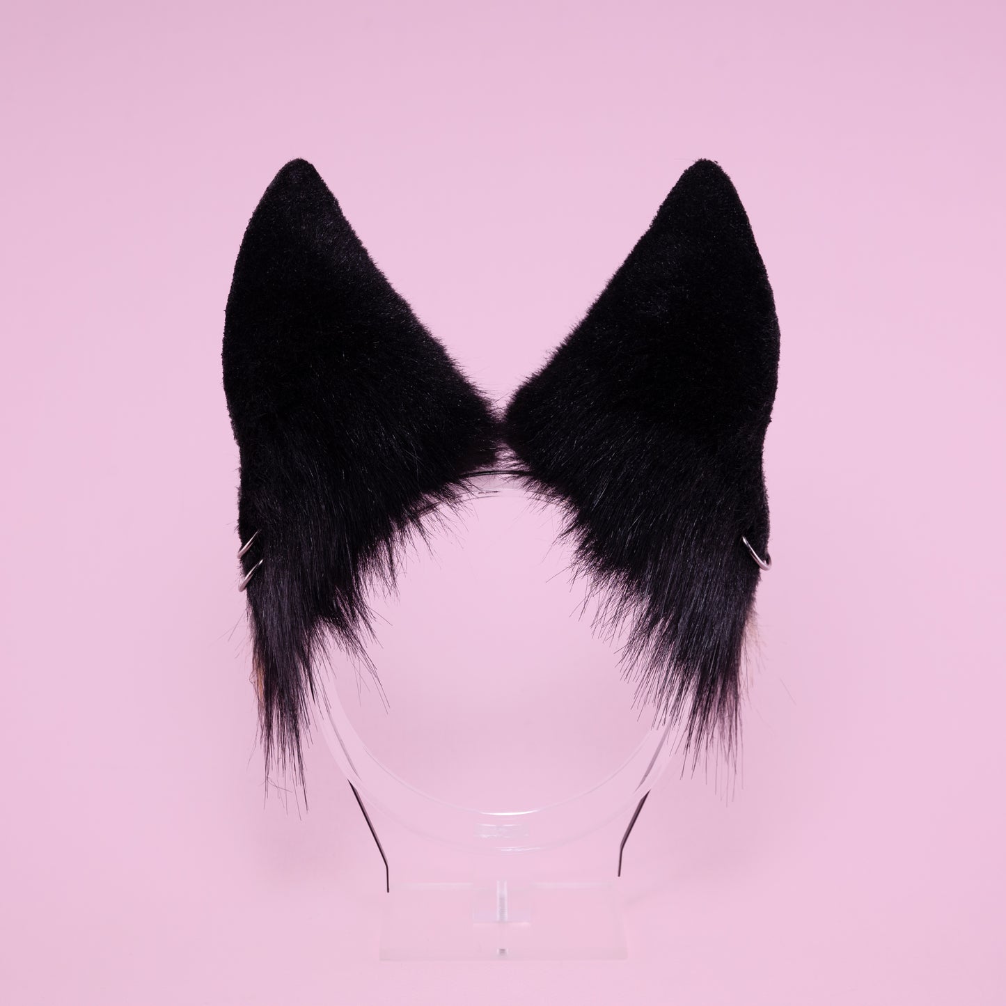 Realistic Black Wolf Ears and Tail Set