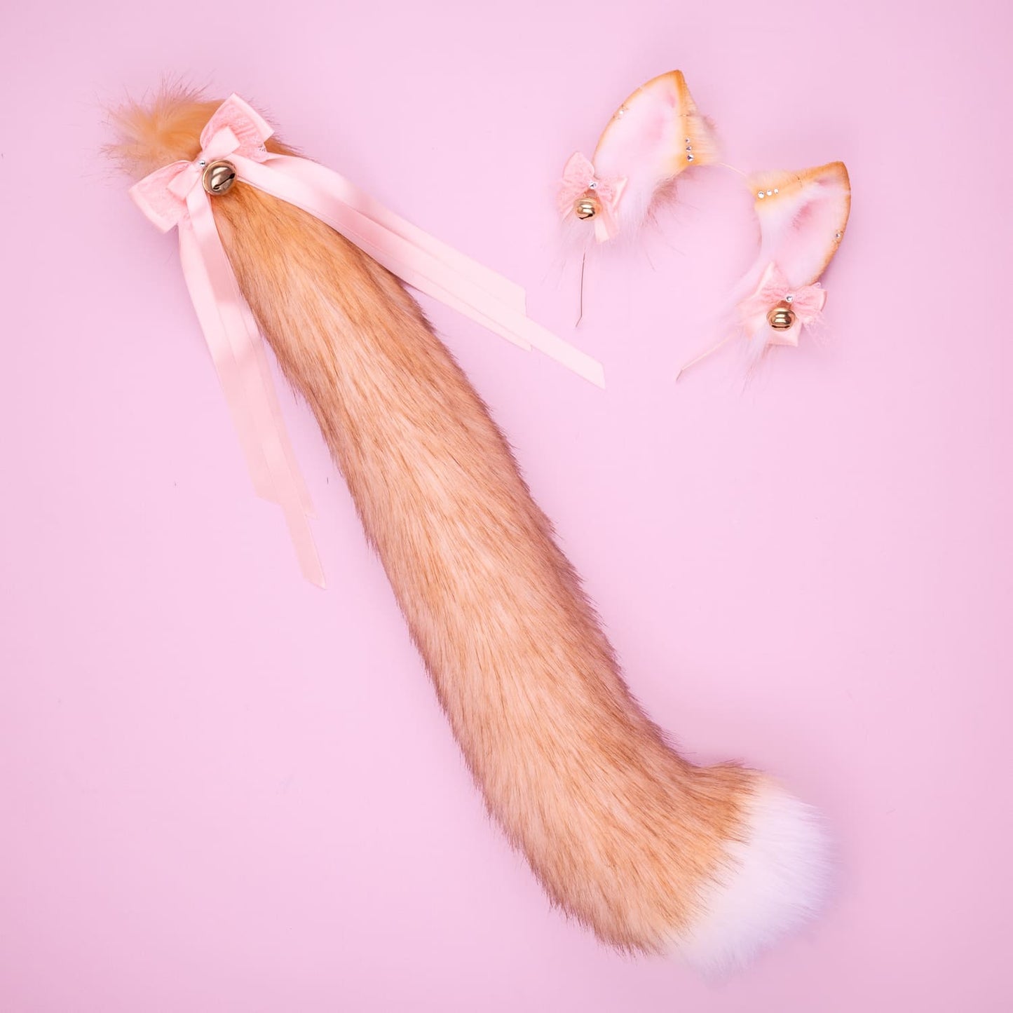Blond Kitten Ears and Tail Set