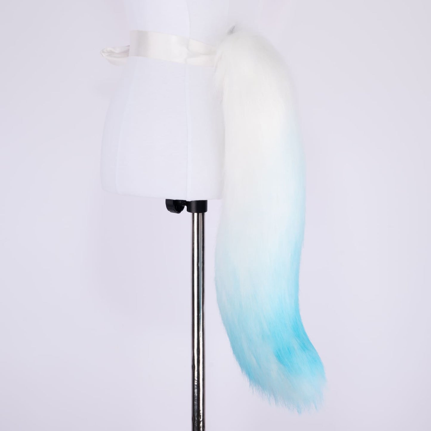 White and Blue Fox Tail