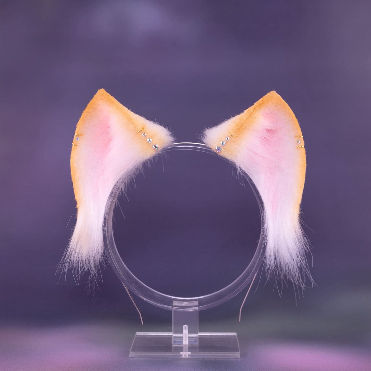 Blonde Crystal Kitty Ears