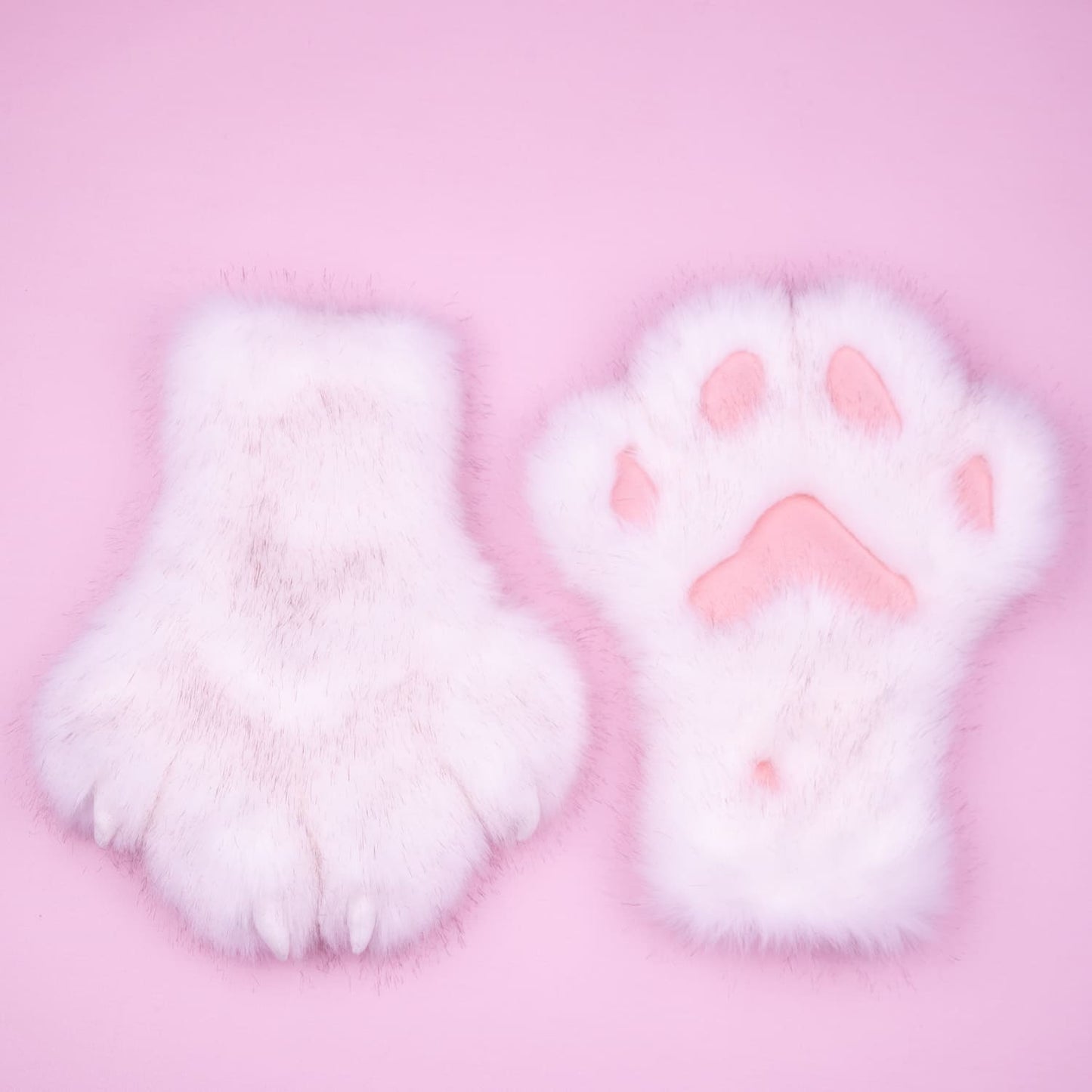 White Kitten Paws Gloves