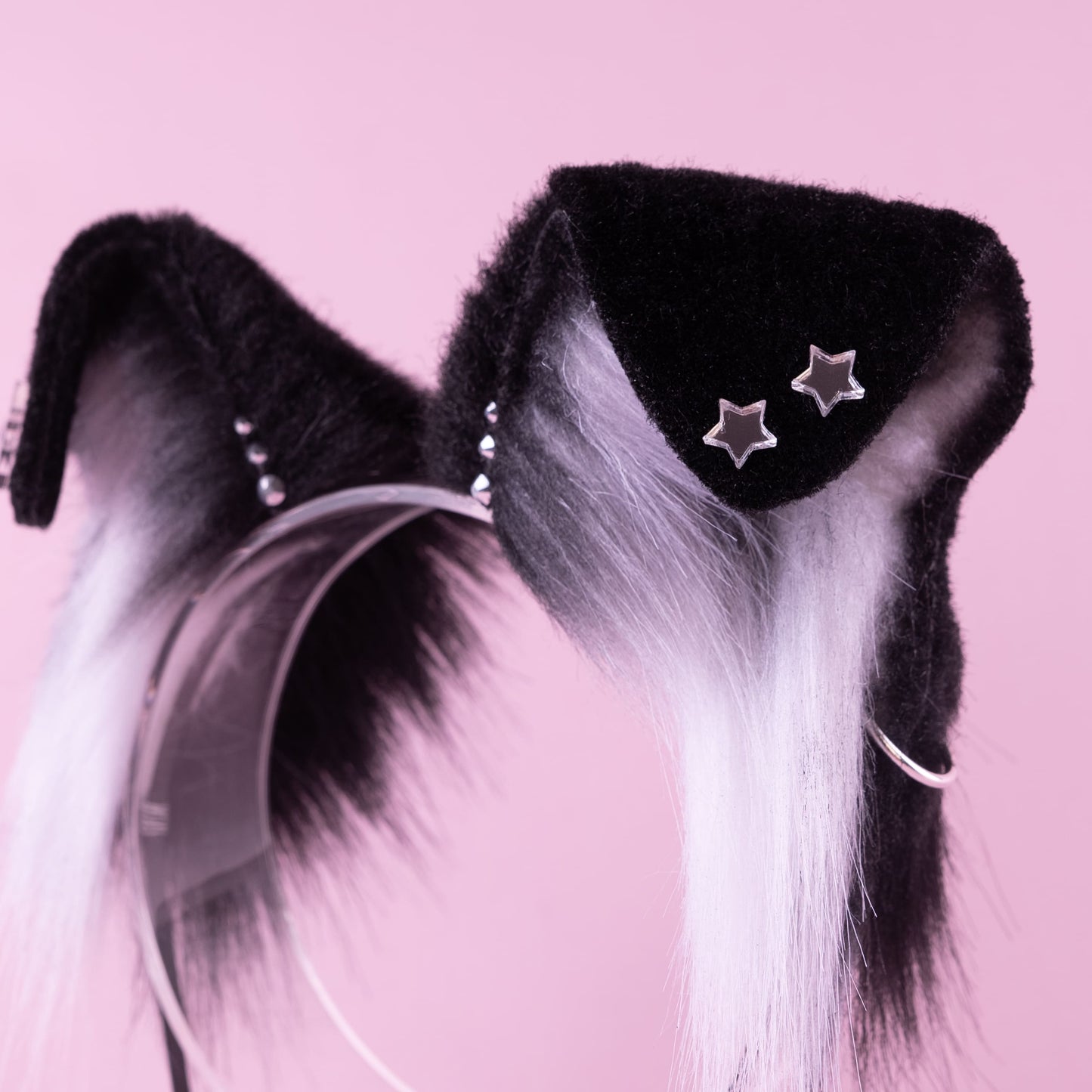 Black Starry Puppy Ears and Tail Set