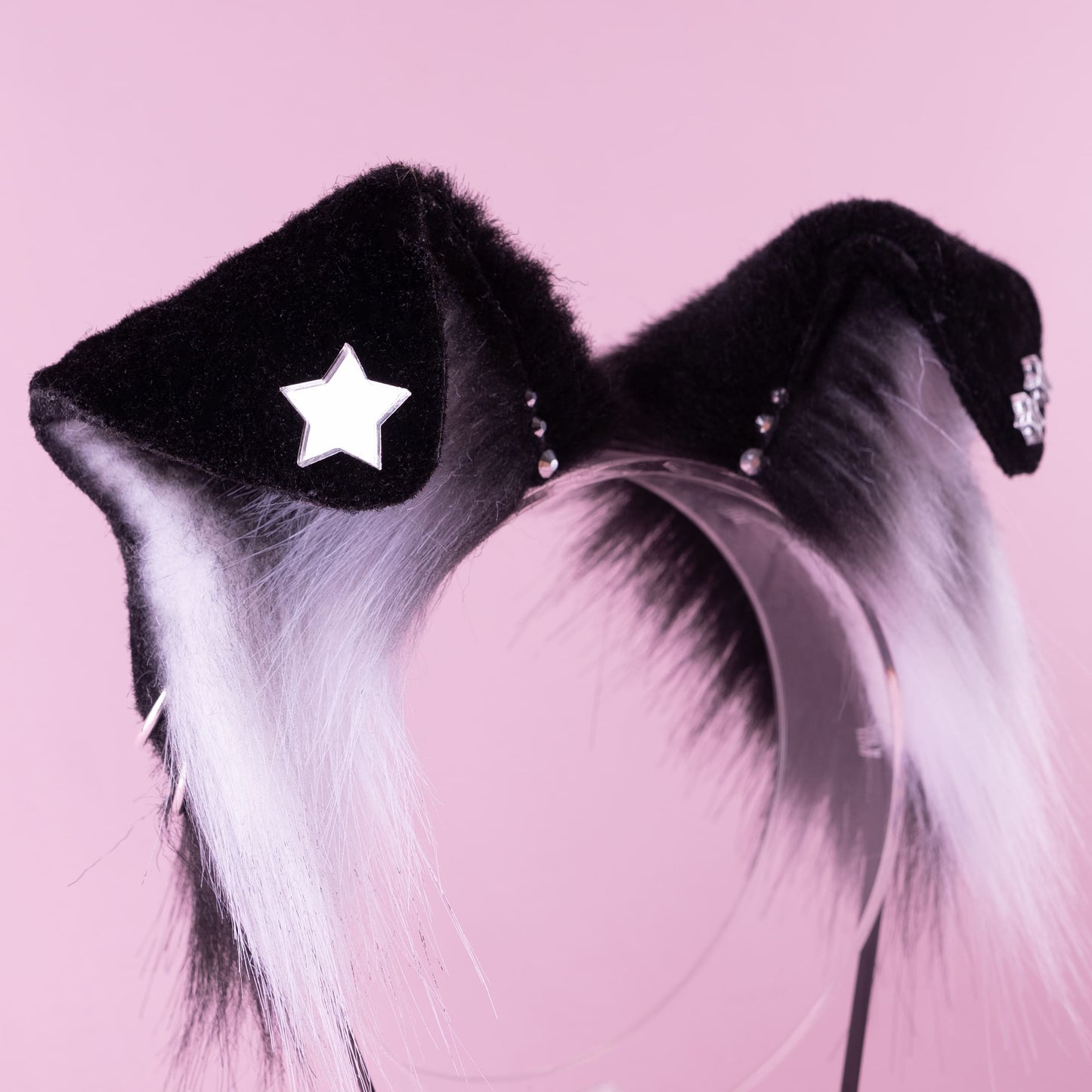 Black Starry Puppy Ears and Tail Set