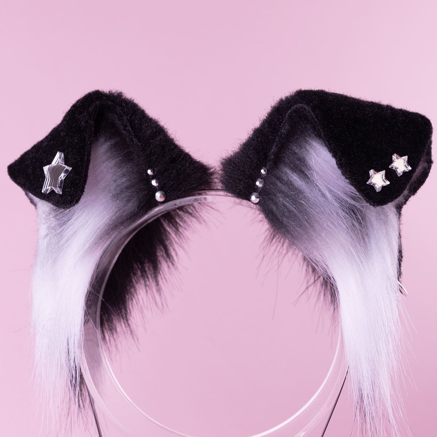 Black Starry Puppy Ears and Tail Set