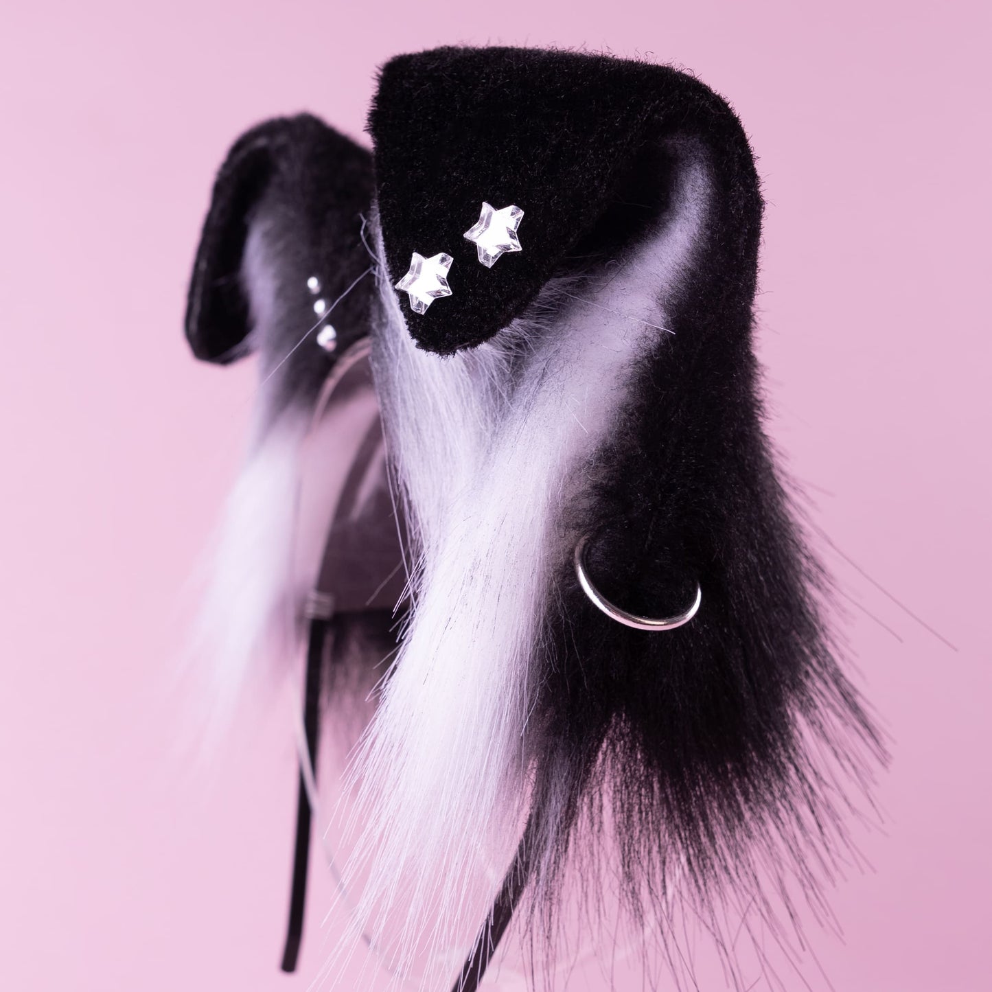 Black Starry Puppy Ears and Tail Set