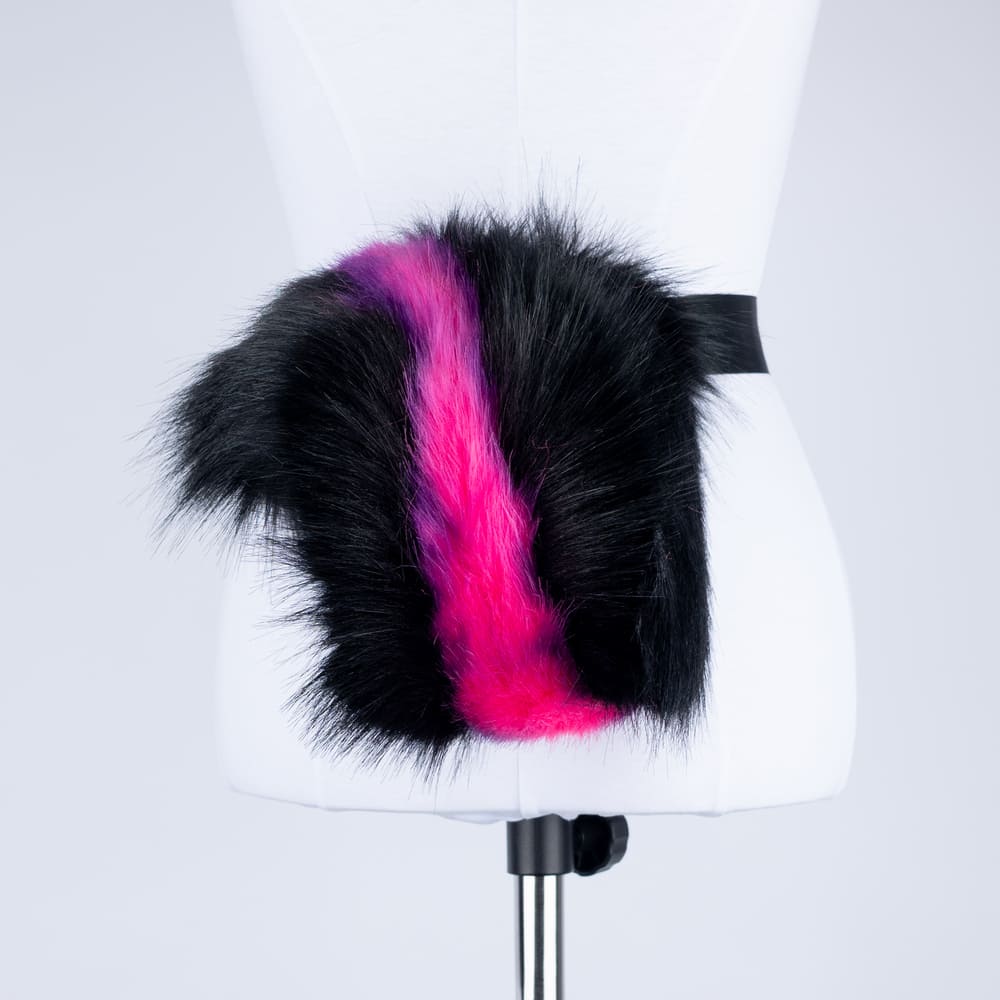 Black and Hot Pink Puppy Tail