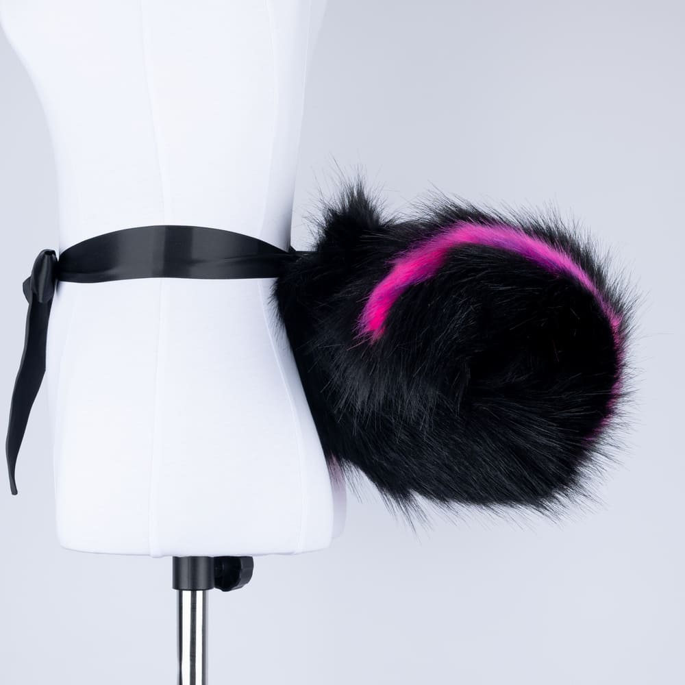 Black and Hot Pink Puppy Tail