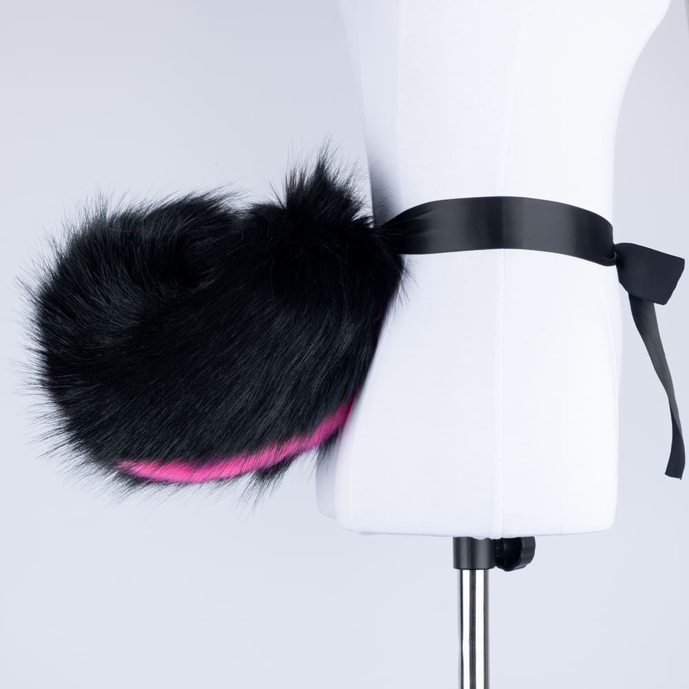 Black and Hot Pink Puppy Tail