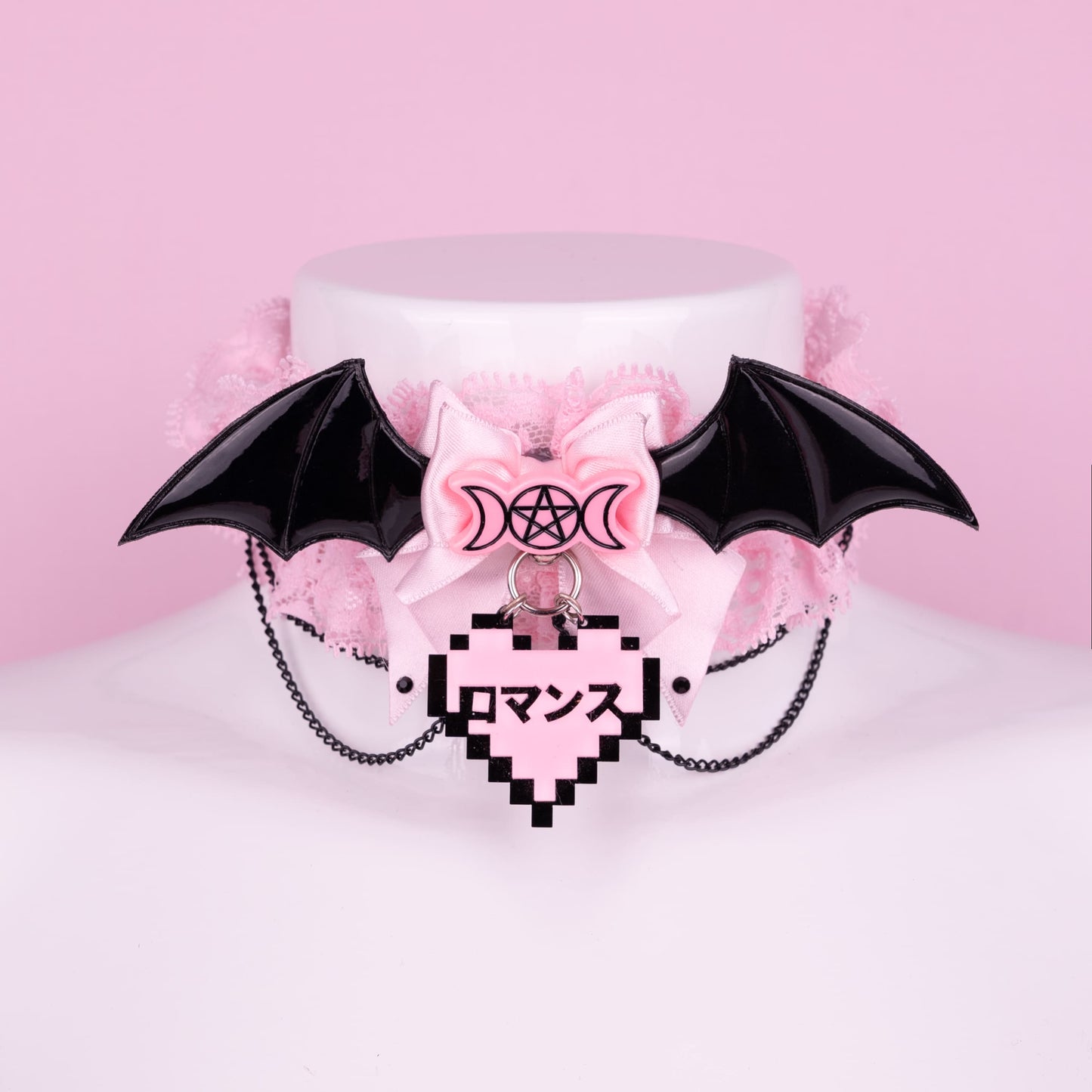 Pink Bat Witch Choker