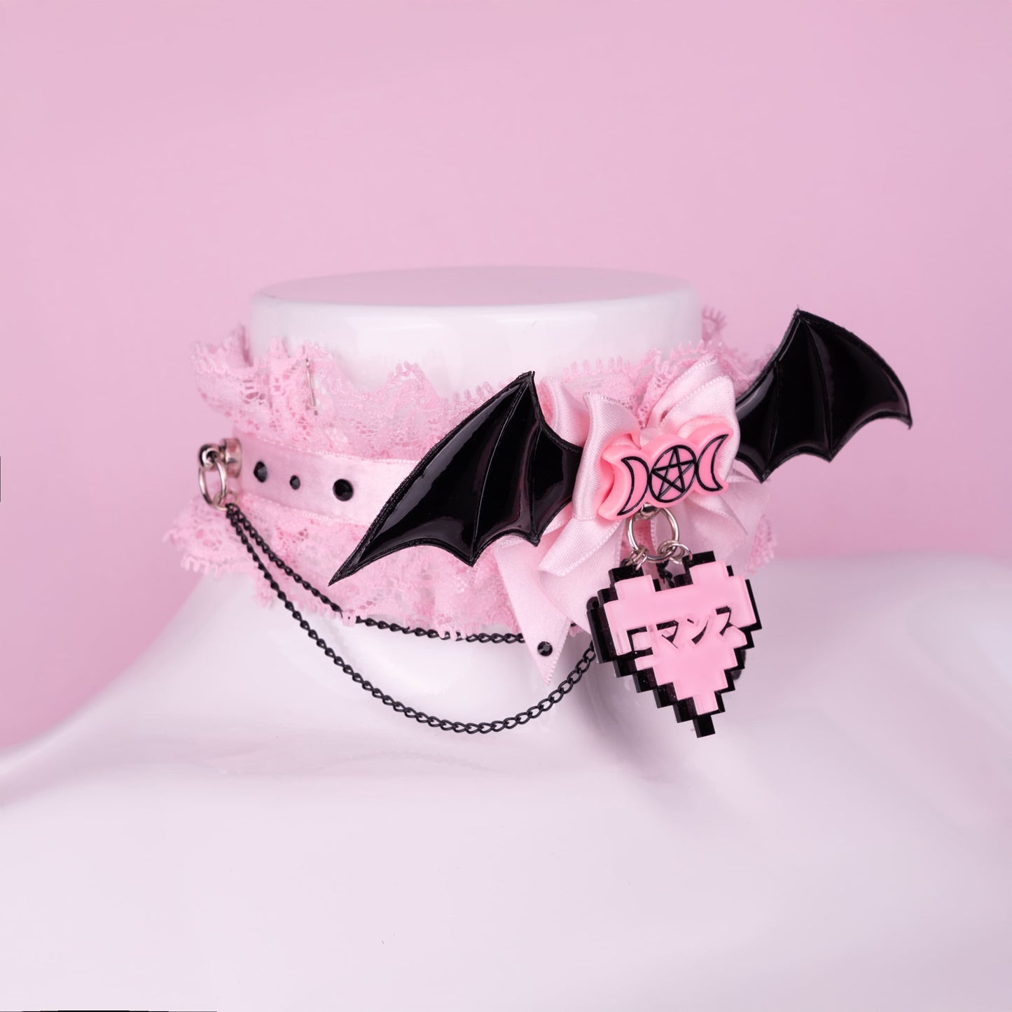 Pink Bat Witch Choker