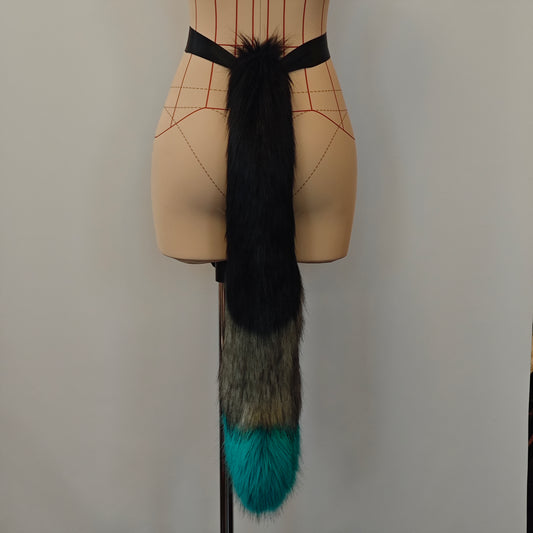 Black Grey and Turquoise Cat Tail RFS