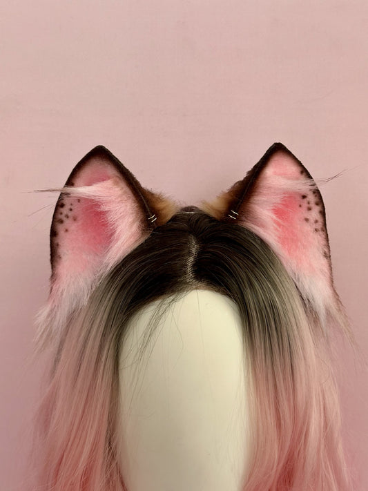 Brown and Pink Kitten Ears RFS
