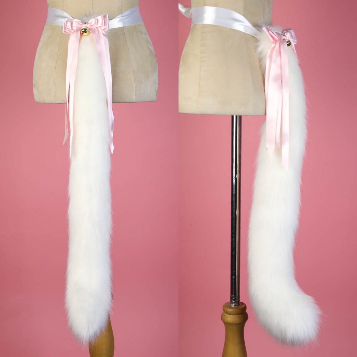 White Cat Ears and Tail Set