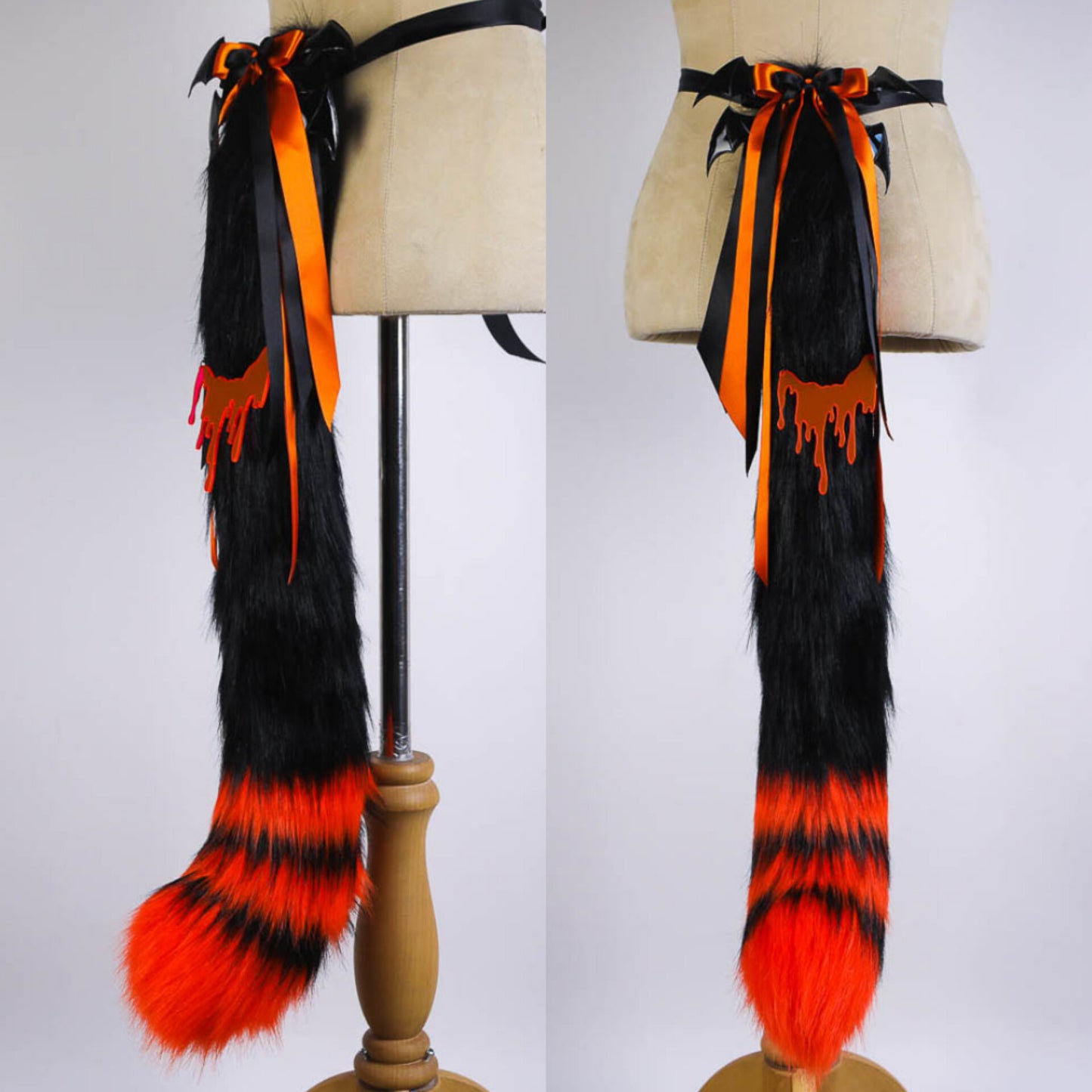 Pumpkin Spooky Kitty Ears and Tail Set