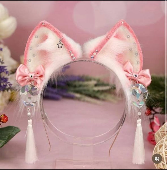 Pink Alien Kitten ears