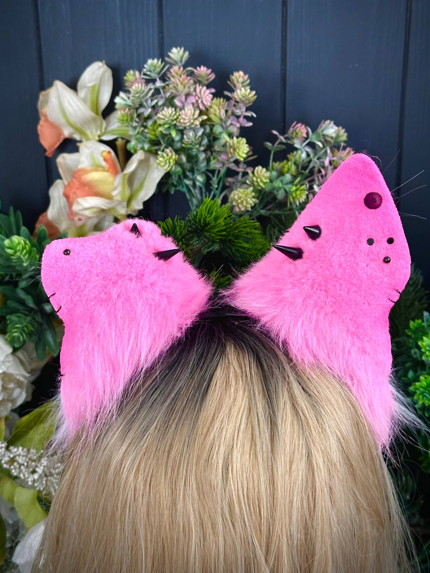 Pink Punky Puppy Ears and Tail set RFS