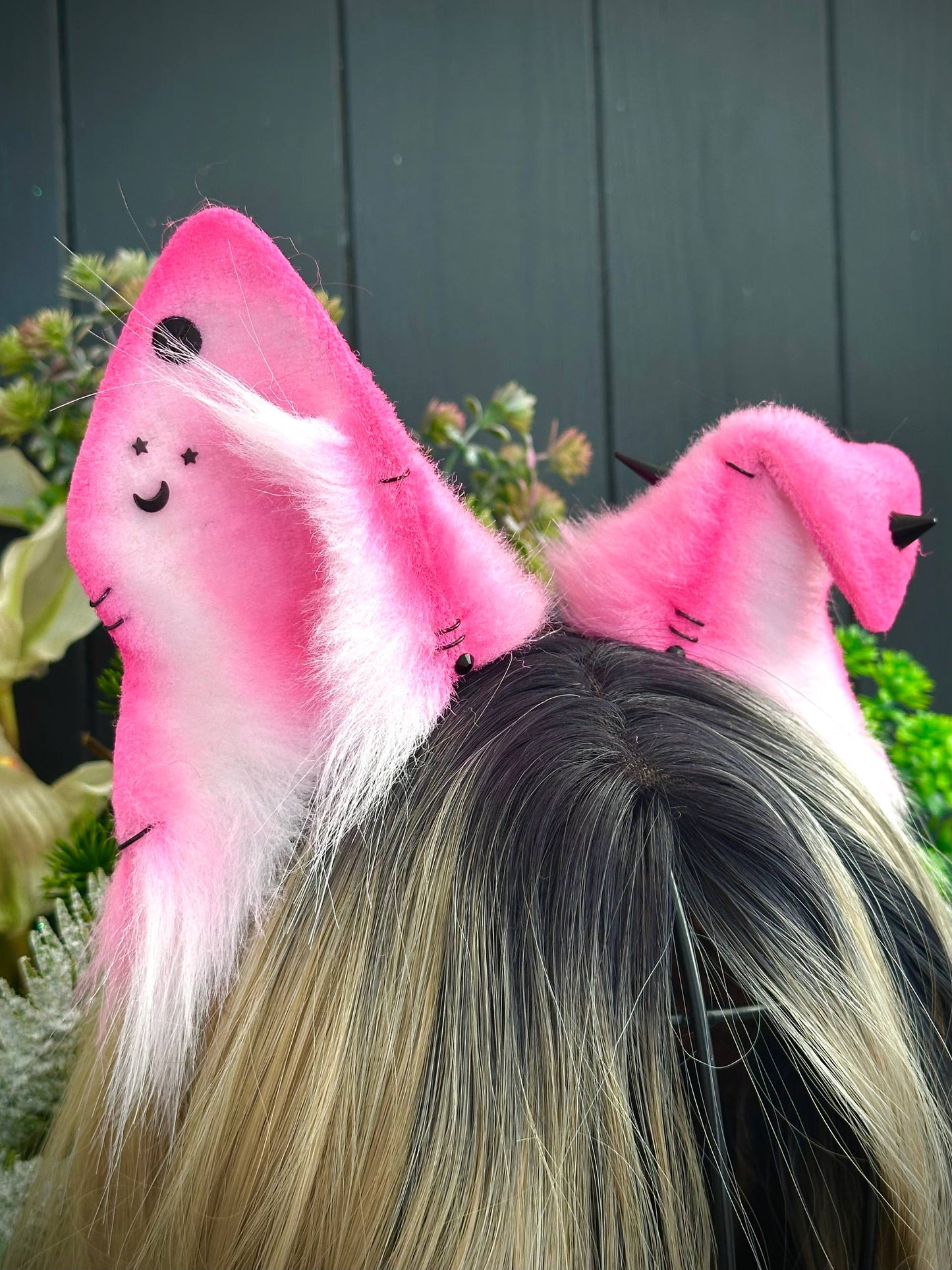 Pink Punky Puppy Ears and Tail set RFS