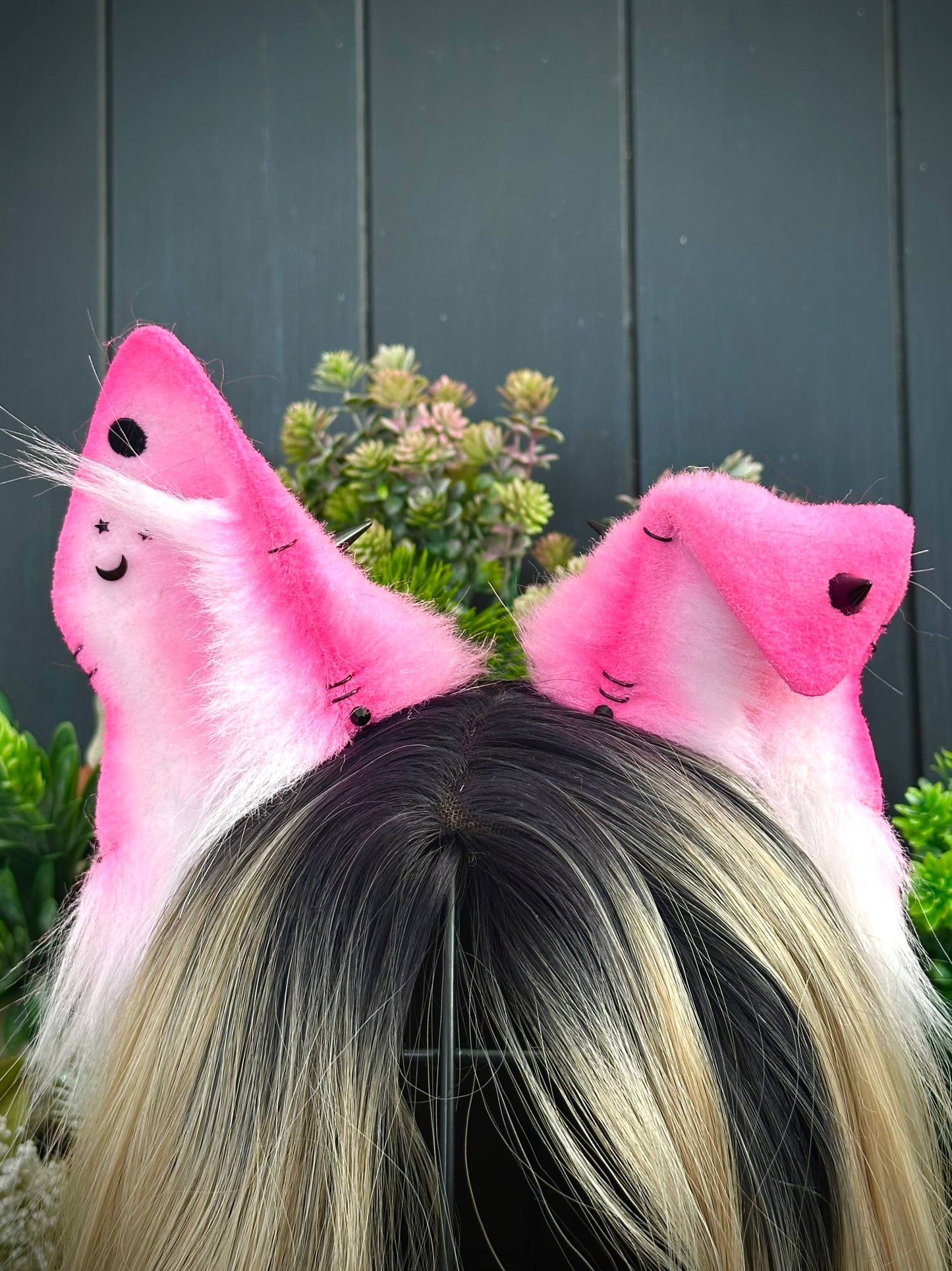 Pink Punky Puppy Ears and Tail set RFS