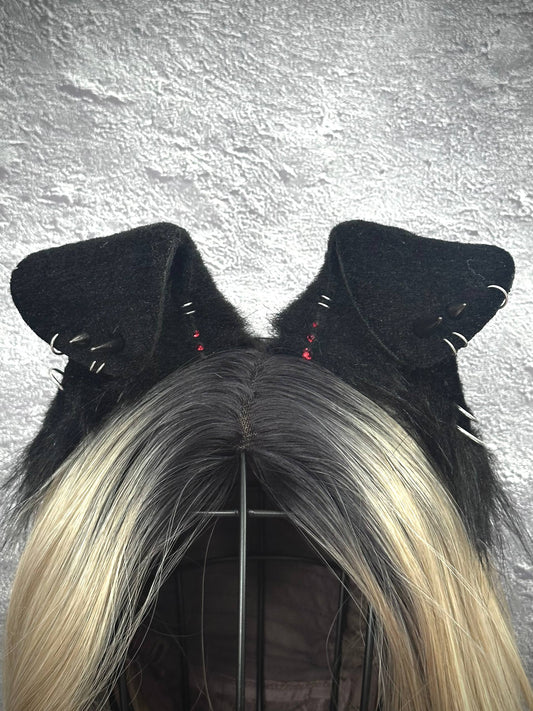 Black Spiked Puppy Ears RFS