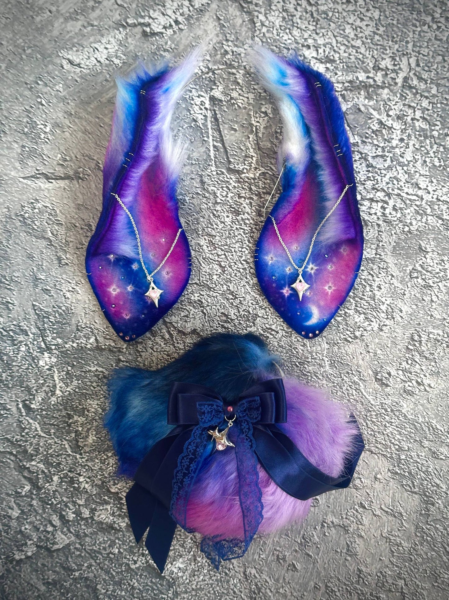 Galaxy Floppy Bunny Ears and Tail Set RFS