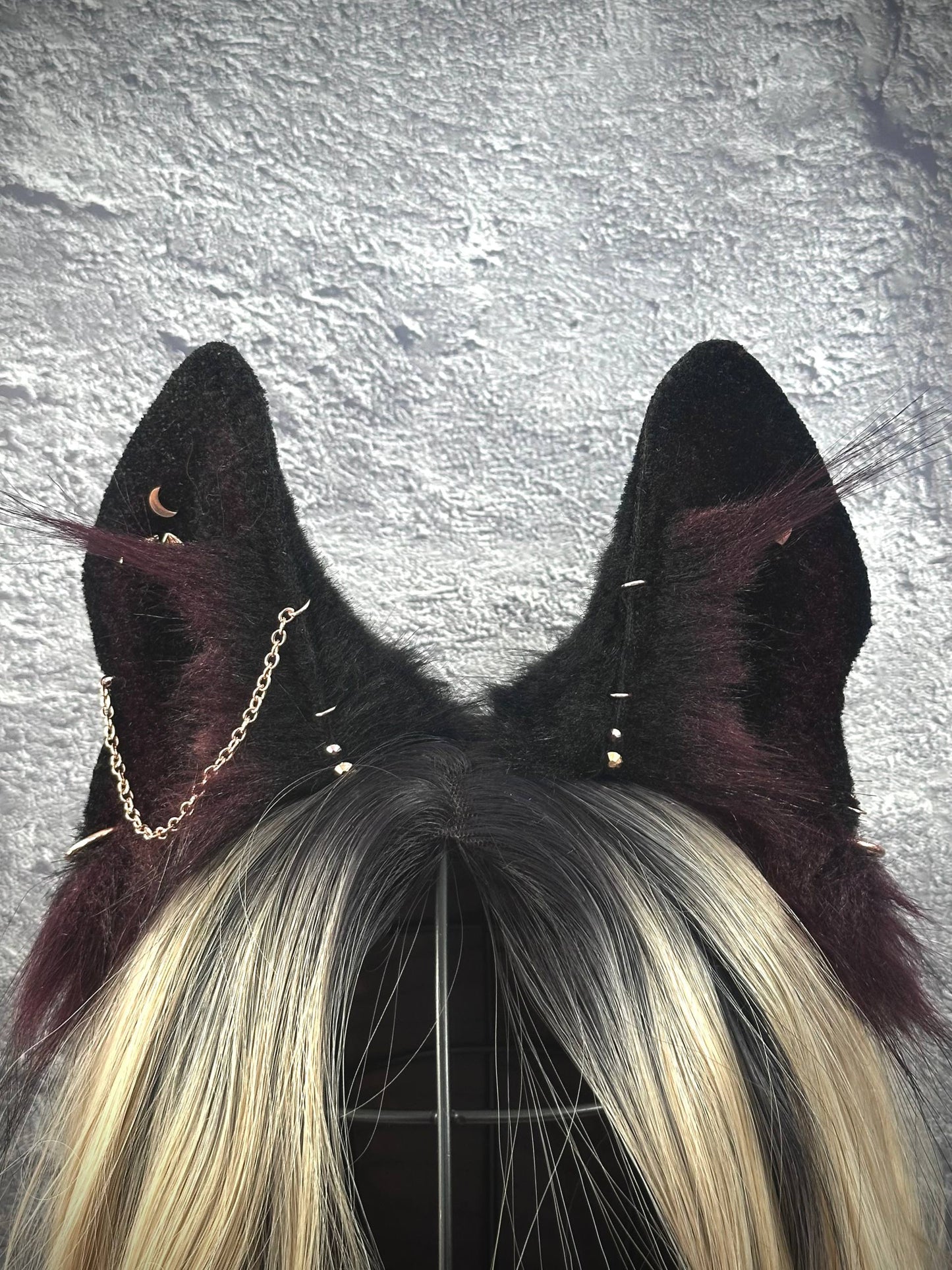 Maroon Puppy Ears and Tail set RFS