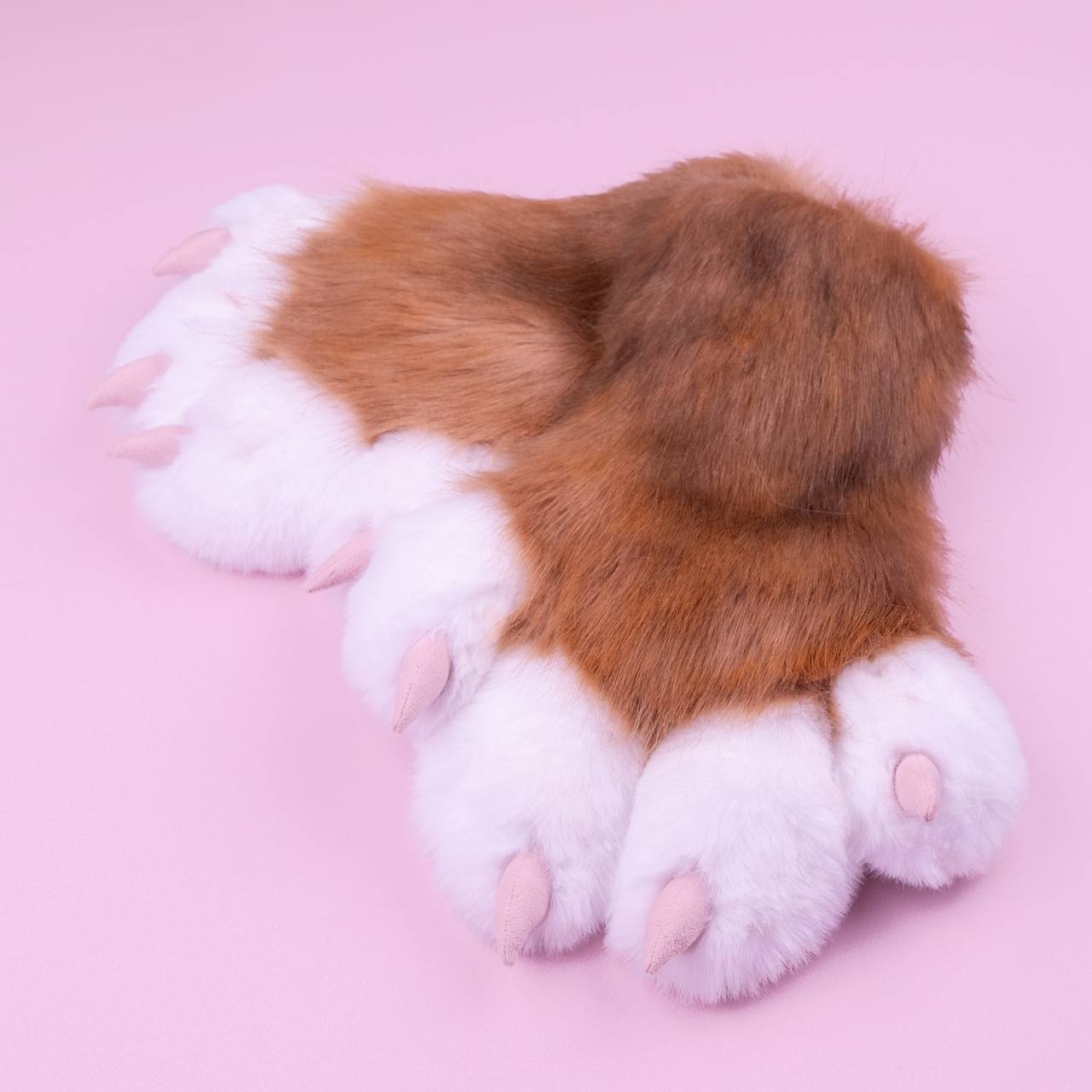 Orange Kitten Paws Gloves