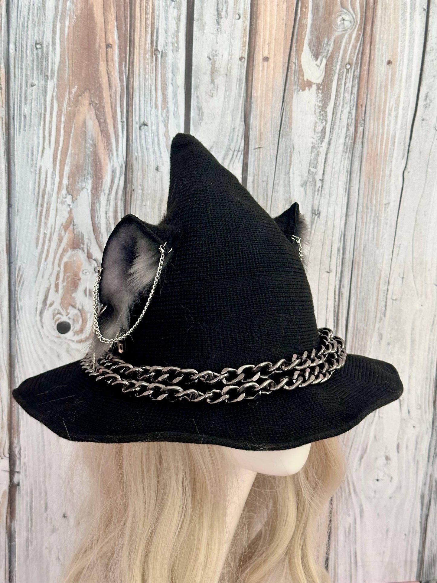 Black Wizard Kitten Hat