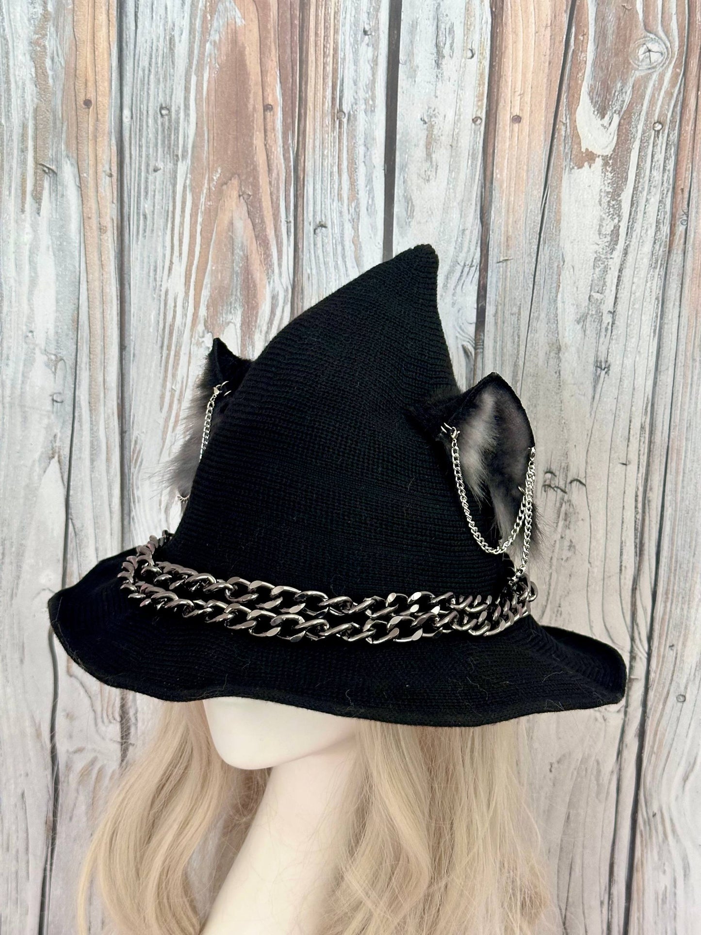 Black Wizard Kitten Hat