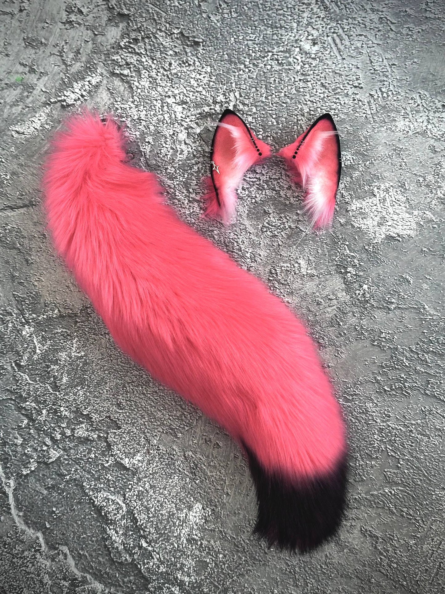 Pink Fox Ears and Tail Set RFS
