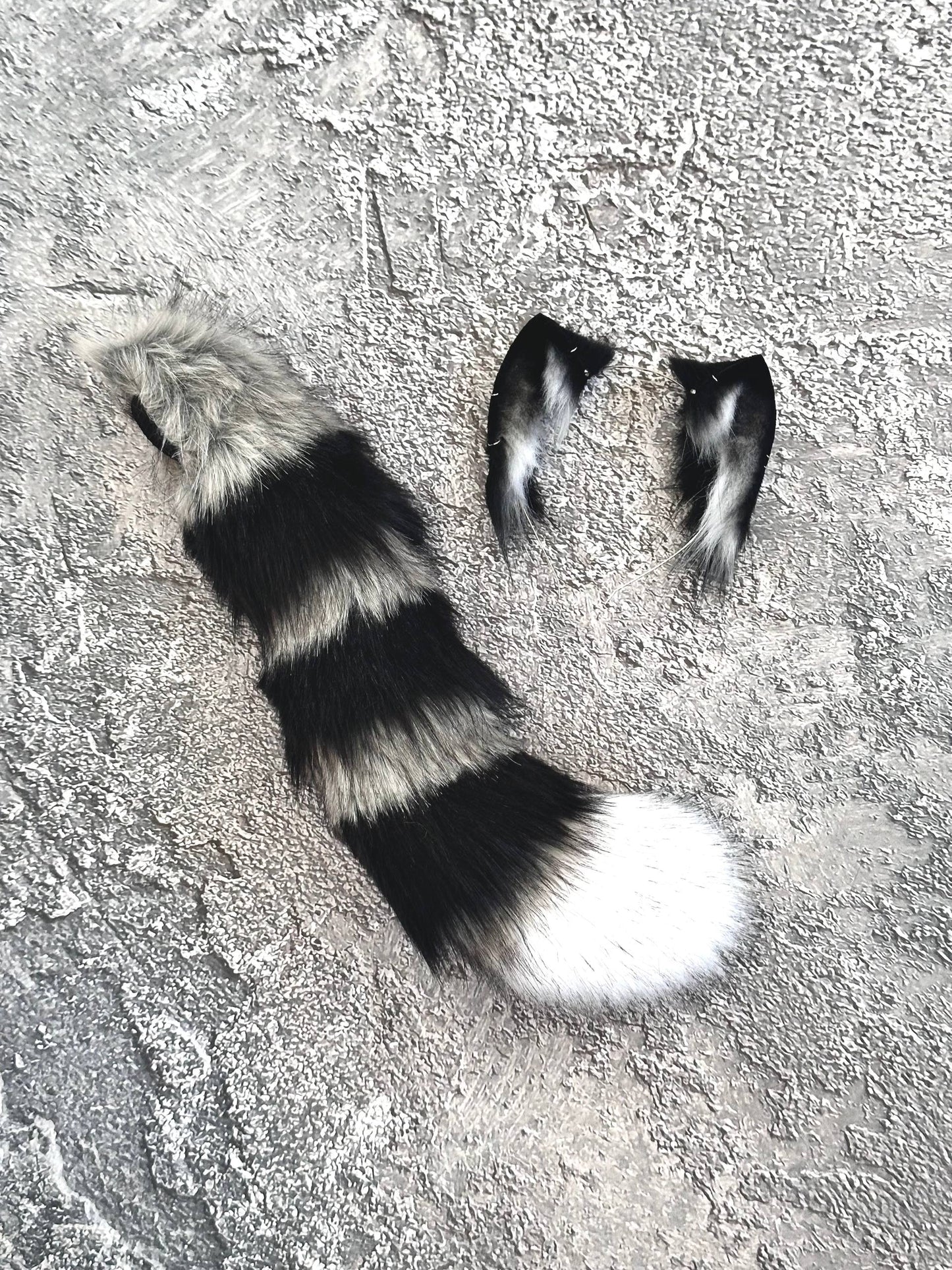 Black Mini Kitten Ears and Tail Set RFS