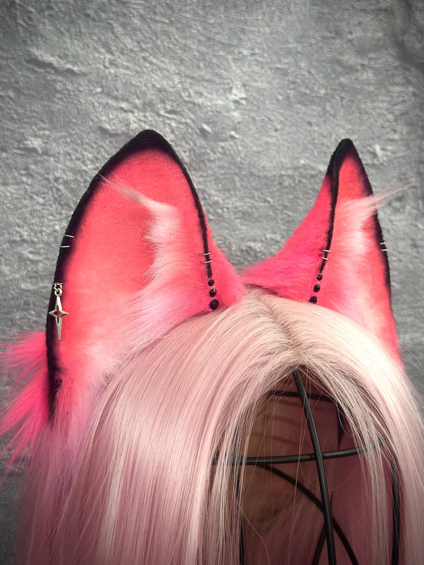 Pink Fox Ears and Tail Set RFS