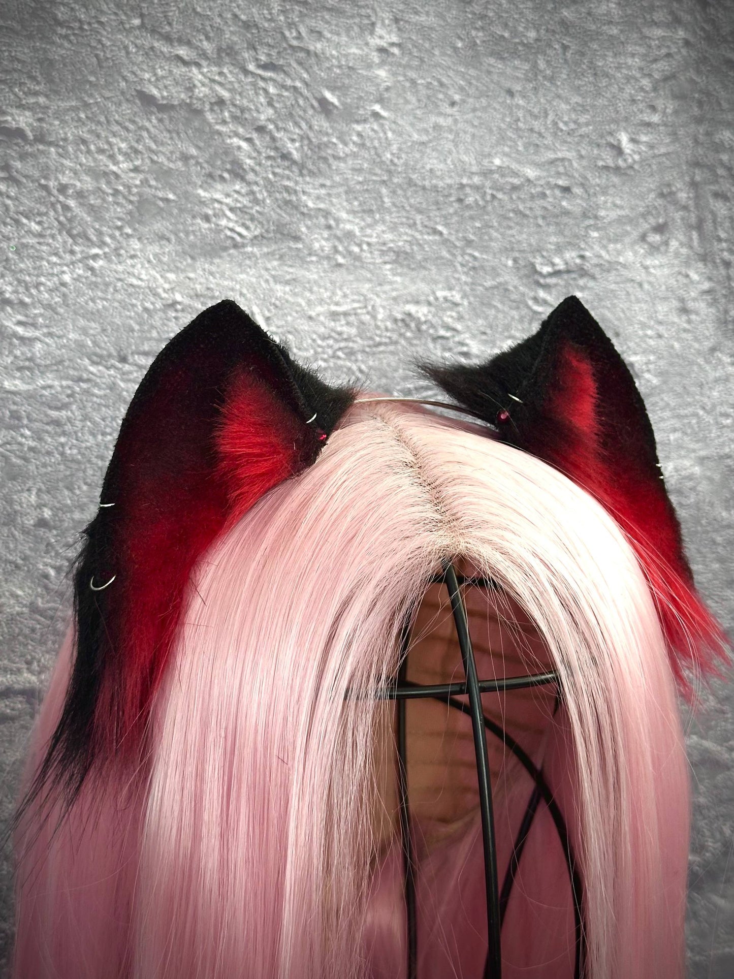 Black and Red Mini Kitten Ears RFS