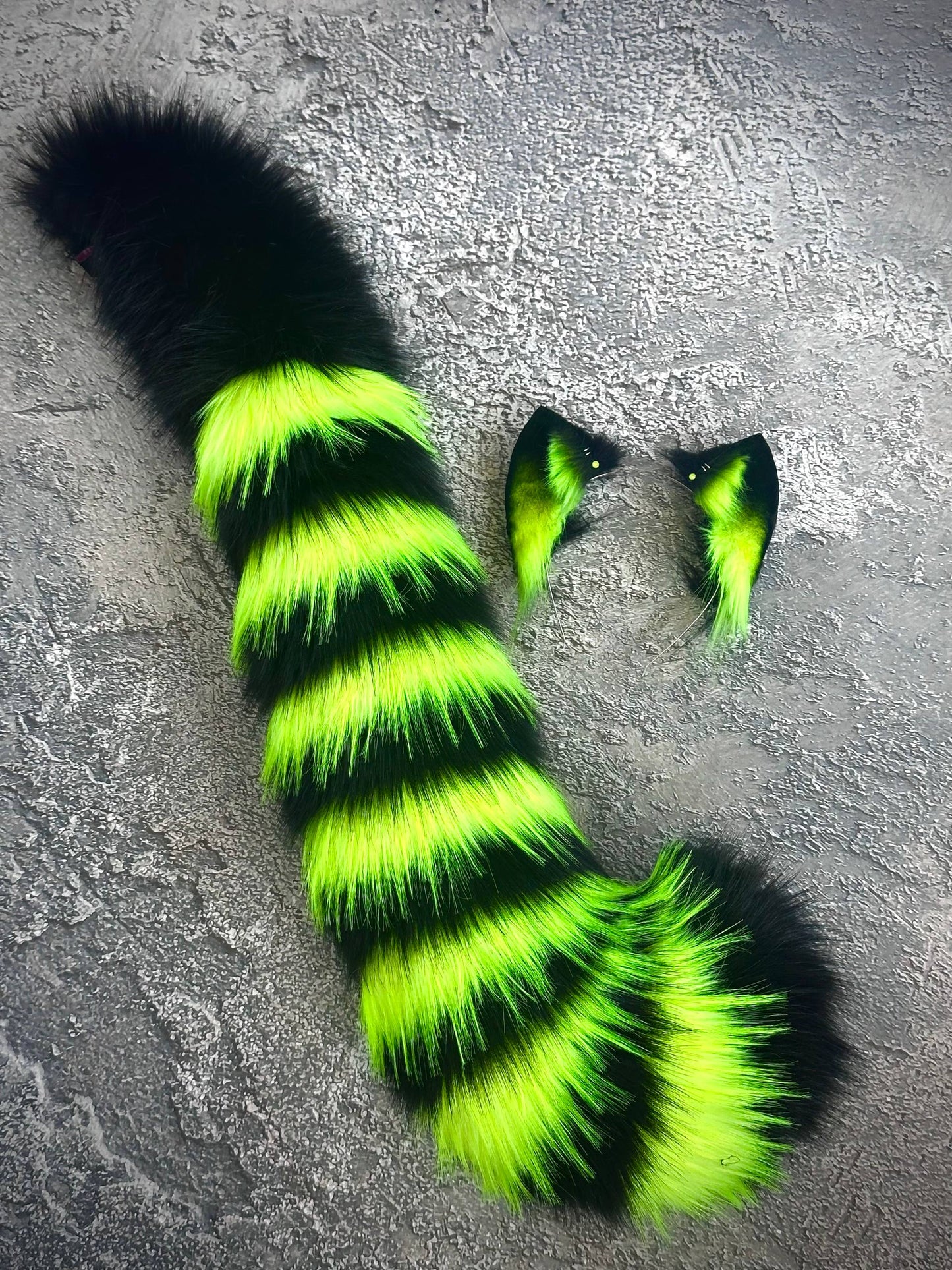 Acid Cheshire Cat Ears and Tail Set RFS