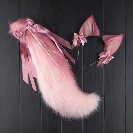 Mauve Fox Ears and Tail Set