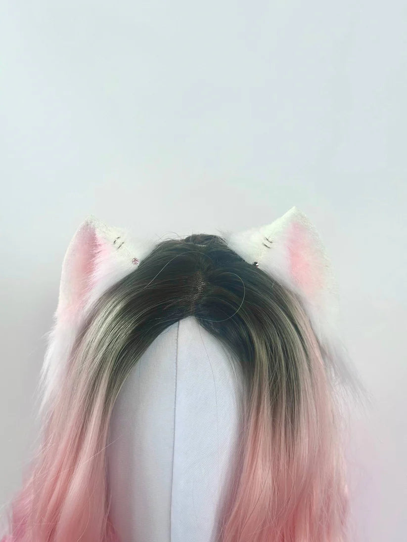 White Kitten Ears and Tail Set RFS