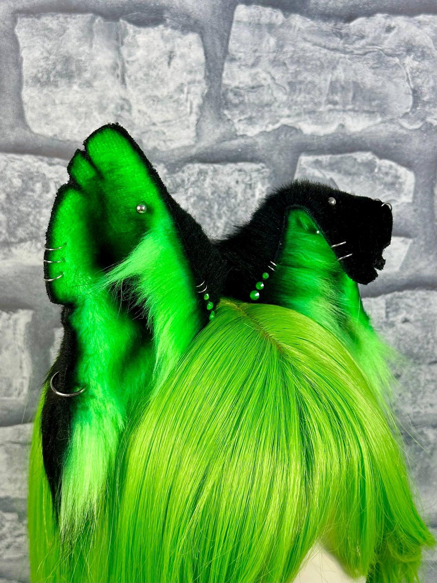 Neon Green Puppy Ears