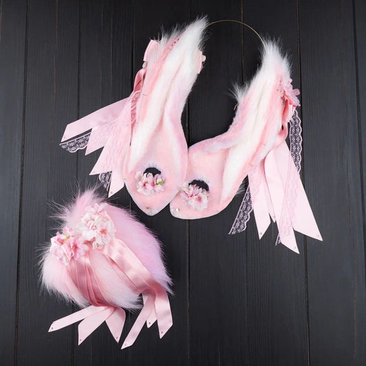 Sakura Floppy Bunny Ears and for Tail set