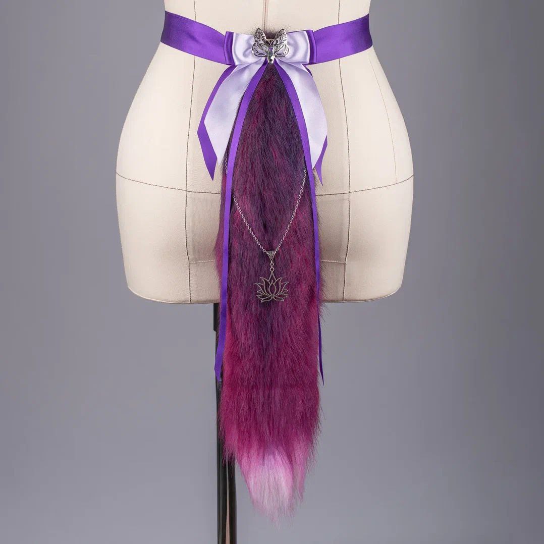 Fuchsia Kitsune Ears and Tail Set