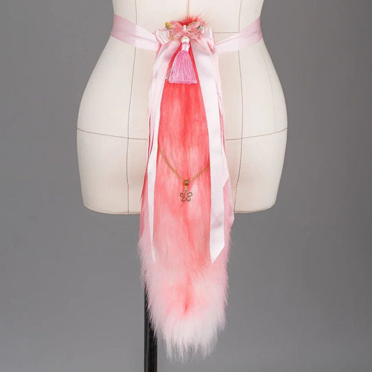 Red and pink Kitsune Tail