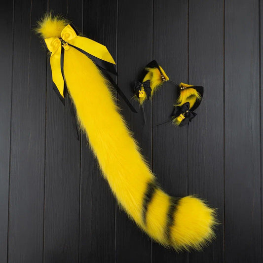 Pikachu Kitty Ears and Tail Set