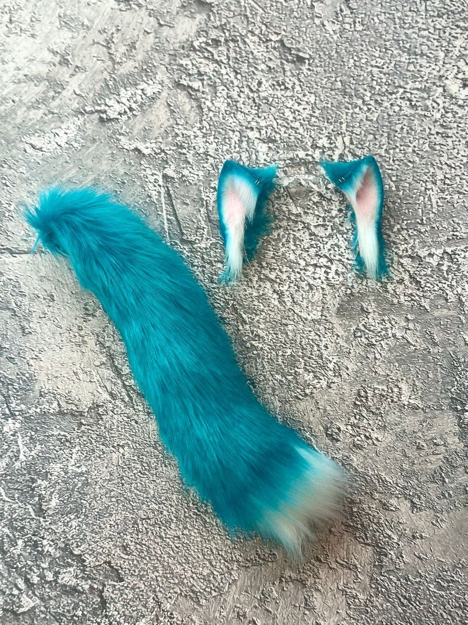 Turquoise  Ears and Tail Set RFS