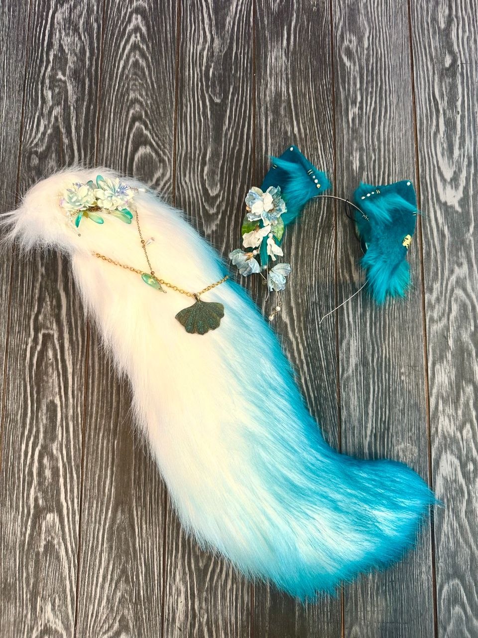Jade Fox Ears and Tail Set RFS