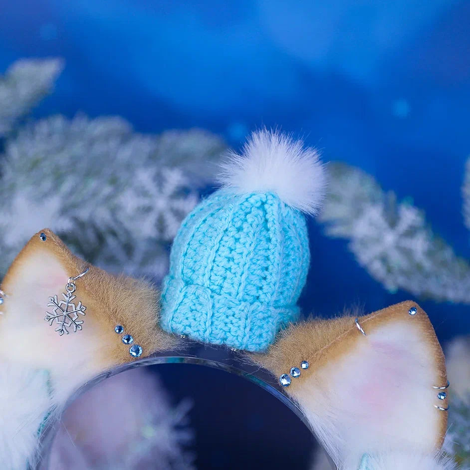 Beige Winter Kitten Ears