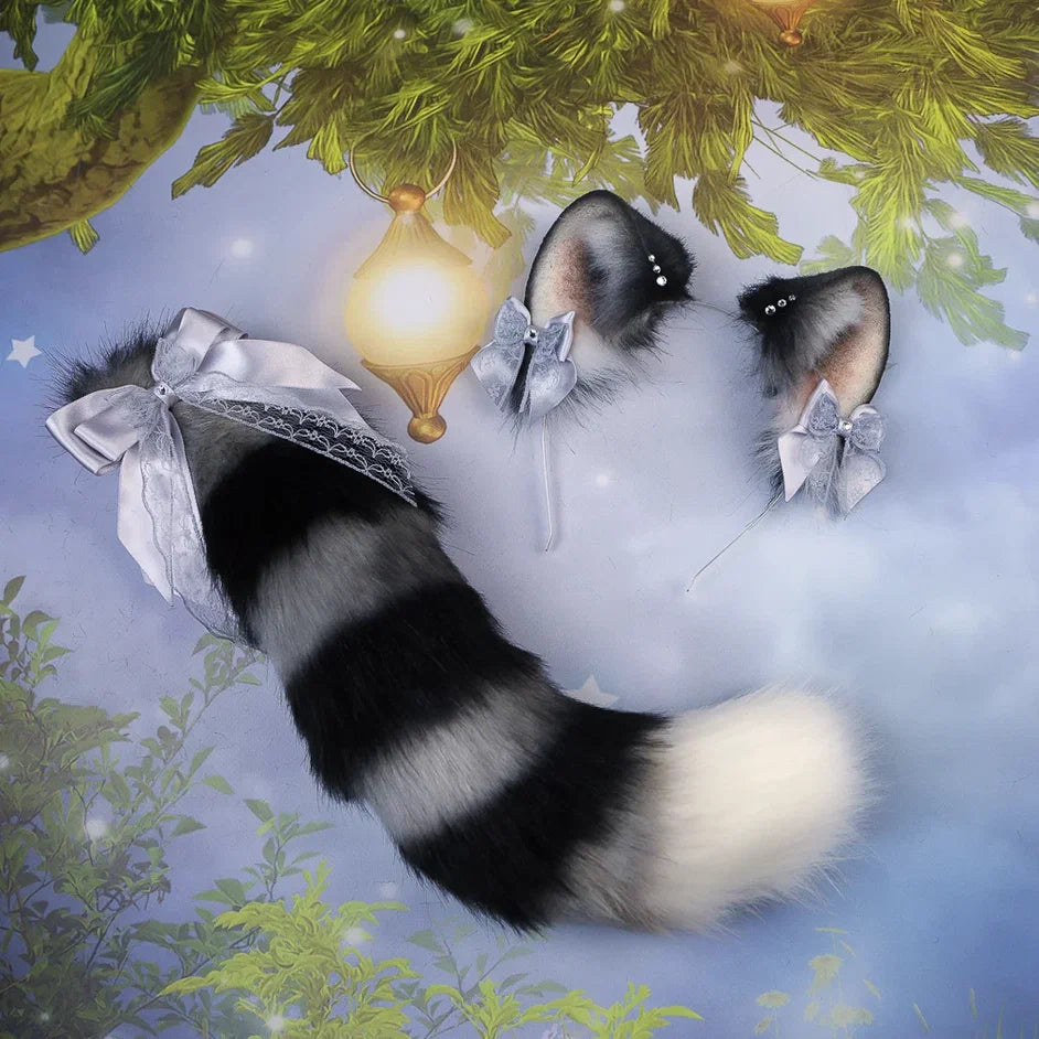 Racoon Ears and Tail Set