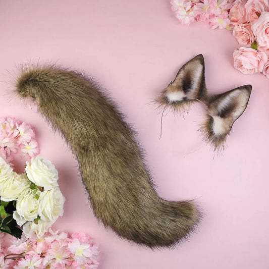 Realistic Wolf Ears and Tail Set