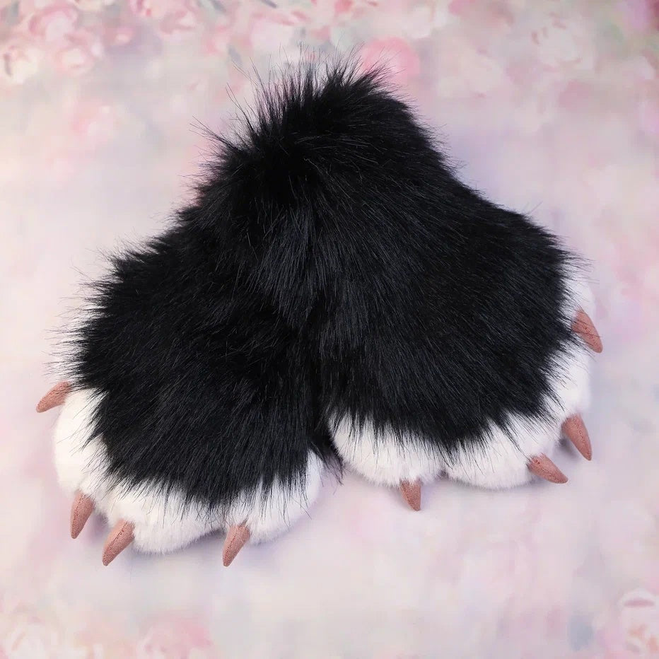 Black Kitten Paws Gloves